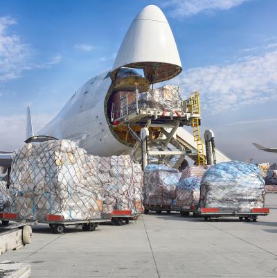 中国哈尔滨至美国罗利(Raleigh)的盘条采用空运快递8天内送到
